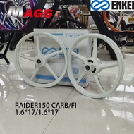 Enkei 522 Mags 5 Spokes For Raider150 Carb/FI Front Disc 4 holes Rear Disc 3 Holes 1.6*17/1.6*17