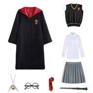 8ชิ้น/เซ็ตHarry Potterเด็กผู้ใหญ่ผู้หญิงMagic School Robe Cloak Wizard Partyคอสเพลย์Grangerเสื้อผ้าชุดเครื่องแต่งกายฮาโลวีน