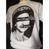 เสื้อวงนำเข้า s God Save The Queen Sid Vicious Johnny Rotten Punk Rock Retro Style Vintage T-Shirt ส่ง นุ่ม