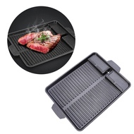 Smokeless Rectangular Barbecue Plate Kitchen Cooking Tool Portable Travel Outdoor Camping BBQ Grill Pan Non Stick Baking