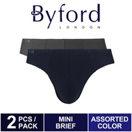 boxer lelaki (2 Pcs) Byford Men Brief Nylon Spandex Men Underwear Assorted Colours - BUB682M