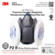 3M™ Premium Comfort Woodworking Respirator Set 6500QL Series P2 R/ Suitable for Sanding Grinding [65