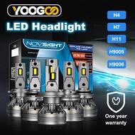YOOGOO Novsight N37 H4 / H11 / 9005 Bohlam Lampu Depan LED 120W 22000LM 6500K Dengan Fungsi Decoding