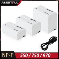 AMBITFUL NP-F550/F750/F970 Video Light Li-ion Battery for Universal LED Fill Light Li-ion Battery