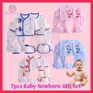 🔥Mikadobaby J 7pcs Gift Set Newborn Baby Cotton Clothing Outfits Tops Pants Hats Bib Baby Thermal Wear
