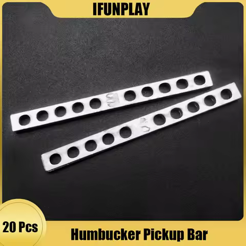 20pcs Electric Guitar 6 Hole Humbucker Pickup Metal Spacer Bars Pole Spacing 50mm 52mm Neck Bridge f