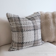 Light Luxury 30x50cm 45x45cm 50x50cm Pillow case Knitted Thick Striped Plaid Pillow case Cream Style
