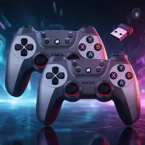 NEW Arrivals Wireless 2.4G Double Game Controller Video Game For Game Box Game Stick PC Smart TV Box