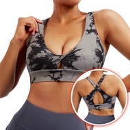 สต๊อกพร้อมส่ง) Womens Sports Bra Tops Push Up Fitness Yoga Bra Underwear Sports Breathable Running V