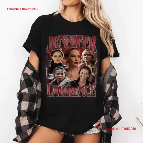 Jennifer Lawrence Jen T Shirt vintage Washed Stylish Comfortable fashion Stretched graphic Top For E