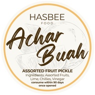 Achar Buah - Savoury Fruit Pickle / Condiments / Sauces by HASBEE also popularly known as Saffrons Achar Buah