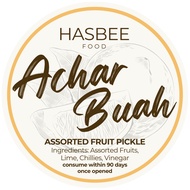 Achar Buah - Savoury Fruit Pickle / Condiments / Sauces by HASBEE also popularly known as Saffrons A