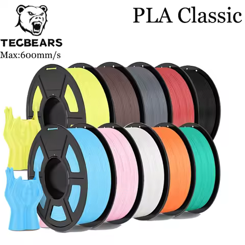 TECBEAS PLA Claissc 3D Printer Filament Neatly Wound Coloful High Toughness 1.75mm FDM For Fast deli