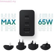 65W EP-T6530 Trio USB C Power Adapter 3-Port Super Fast Charging For Samsung Galaxy S23 Ultra S22 S2
