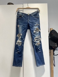 女裝 韓國 RODIS DENIM 破洞 穿窿 貼身 直腳 牛仔褲 woman’s Korea denim skinny jeans 