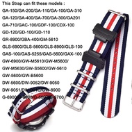 Nylon Watch Band Belt Replace for gShock GA 150/200/110/100 GA700 GD-120/110 bracelet GW5600/5610 GW