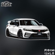 JDM Civic TYPE R FL5 Racing Car Personalized Decoration Reflective Sticker Window Decal Auto Accesso
