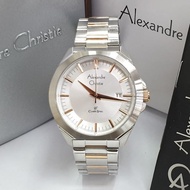 Alexandre Christie AC8596 Silver Rosegold Original Alexanadre Christie Men AC 8596