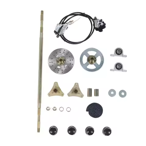 Go Kart Brake Disc Caliper Assembly Enhance Stability 29in Axle Length Go Kart Rear Live Axle Kit fo