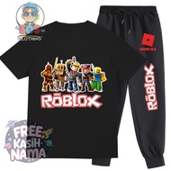 Boys and Girls T-Shirt and jogger Pants Set with Roblox Motif and can be given a name