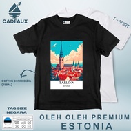 ESTONIA 2 SOUVENIR T-Shirt Cotton Combed 24s SOUVENIR PREMIUM GIFT