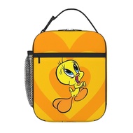 Tweety Bird Large Portable Lunch Box, Reusable Insulated Lunch Bag，Removable shoulder strap