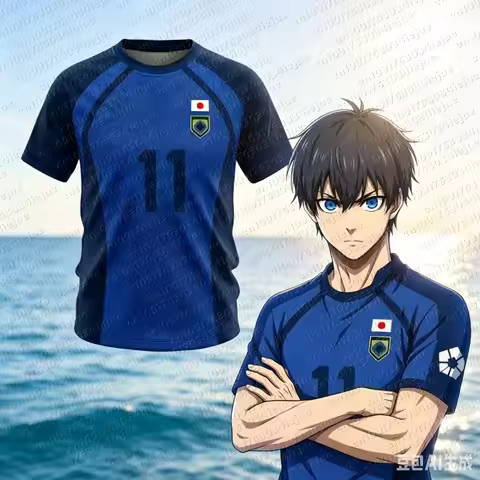 2026 Anime Japanese Isagi Yoichi Football Jersey T-shirt Cosplay Hyoma Chigiri Meguru Bachira Tee Or