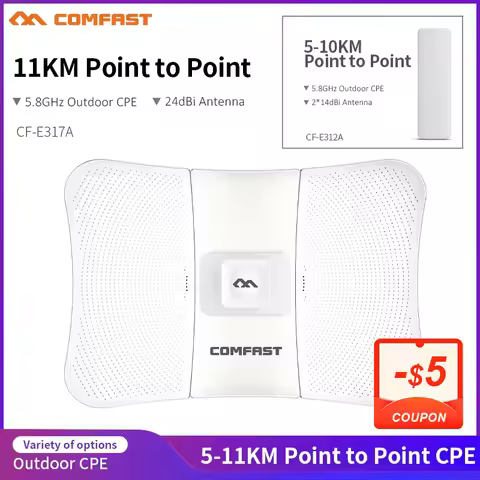 Comfast 5-11KM 5GHz Outdoor Access Point Wireless Bridge Long Distance WiFi CPE Router Wifi Signal A