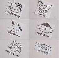SANRIO金屬貼紙 電腦/ipad 裝飾貼紙三麗鷗 Kuromi 帕克狗、My Melody、布丁狗、玉桂狗 hello Kitty