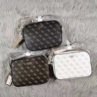 Ready Stock HOT_GUESS One-shoulder Cross-body Simple Women's Bag Printed Letter European And American Style Zipper Versa