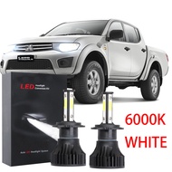 For Mitsubishi Triton, year 2007 2008- 2014 2015 (Head Lamp) - (1 Pair) LED Headlight 6000K WHITE Bu