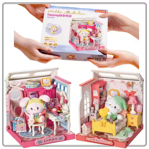 Original Rolife DIY Hut Mikko Kawaii Home Handmade Assembly Model Miniature Building Blocks Desktop 