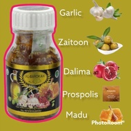 AL-BARAKAH 6 IN 1 HABBATUS SAUDA ZAITUN GARLIC DELIMA MADU ISI 200 KAPSUL