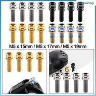 [PraskuafMY] 4Pcs M6 Titanium Handlebar Screws, Lightweight Titanium Alloy Stem