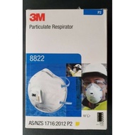 3M 8822 P2 Standard Particulate Disposable Respirator with Cool Flow Valve/ Similar to N95 Standard 