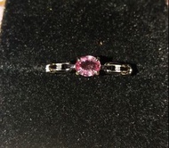 玻璃體 淨度完美 零瑕疵 天然無燒 斯里蘭卡 帕帕拉恰 Padparadscha 蓮花藍寶石 配銀鍍K白金介子