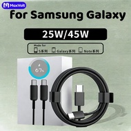 Pengecas Super Fast Charging 2.0 45W dengan Kabel USB-C untuk Samsung Galaxy S24 S23 S22 Ultra A55 A