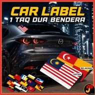 Taq kereta 2026 Bendera flag malaysia & Bendera 14 Negeri, Car Door Decoration Tag Label waterproof