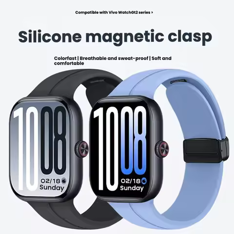 2025 Magnetic buckle silicone strap suitable for vivo Watch GT2 Waterproof watch strap vivo Watch GT