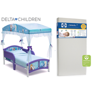 迪士尼魔雪奇緣 - 美國 Delta Children Frozen 幼童天篷床架 + 美國製 Sealy Butterfly 幼童床褥套裝
