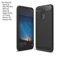 Huawei Mate 10 10 Pro Honor V10 P10 P10 Plus P10 Lite Nova 2i Case Cover Brushed TPU Soft Casing