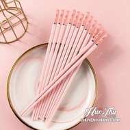 Apricot Flower Plastic Chopsticks 24.3cm in all colors (1 pair) to decorate banquet tables and worsh