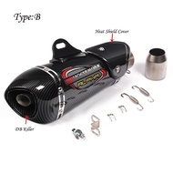SALEUniversal Motorcycle Yoshimura Exhaust Pipe 51mm Carbon Fiber Muffler DB Killer