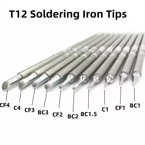 Soldering Iron Head Tips T12 Series Replacement Tip T12-BC2 BCF2 BC3 BCF3 BCF4 C4 BCF1 BC1 C1 BC1.5 