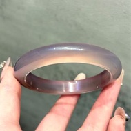 高品天然無烤色巴西帝王紫瑪瑙手鐲58+ 櫻花瑪瑙 瑪瑙手鈪 瑪瑙手串 玉髓 水沫玉 岫玉 翡翠 水晶手鏈 水晶洞 水晶手鐲 天青凍 翡翠手鈪