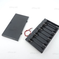 12V 8AA Batteries Holder Storage box Case with DC plug Plastic 1.5V power Battery ON/OFF Switch with