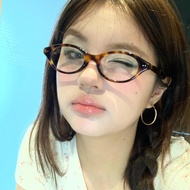 Miu Style Bookworm Eyeglasses for Women Flat round Frame Myopia Prescription Glasses Anti Blue Light