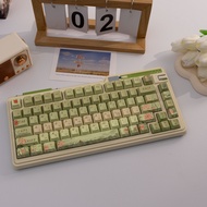140 Keys Lotus Flower PBT Keycaps Dye-Sublimation Profile Mechanical Keyboard Key Cap for 61/64/68/8