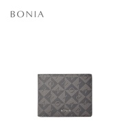 Bonia Medium Grey Alvaro Monogram 8 Cards Wallet