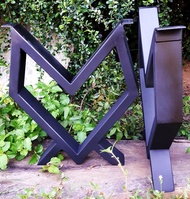 PradooSiam ขาเก้าอี้ ขาโต๊ะเหล็ก ขาโต๊ะ ขาม้านั่ง 1ชุด(2ตัว) ทรงหัวใจ Heart Model รุ่นPS-124 สูง 40c